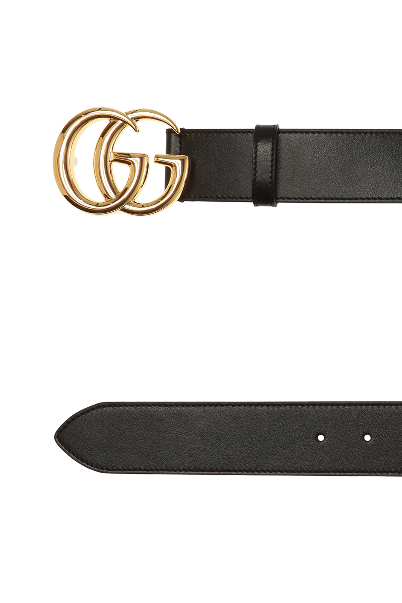 Black Leather belt with logo Gucci Vitkac Canada